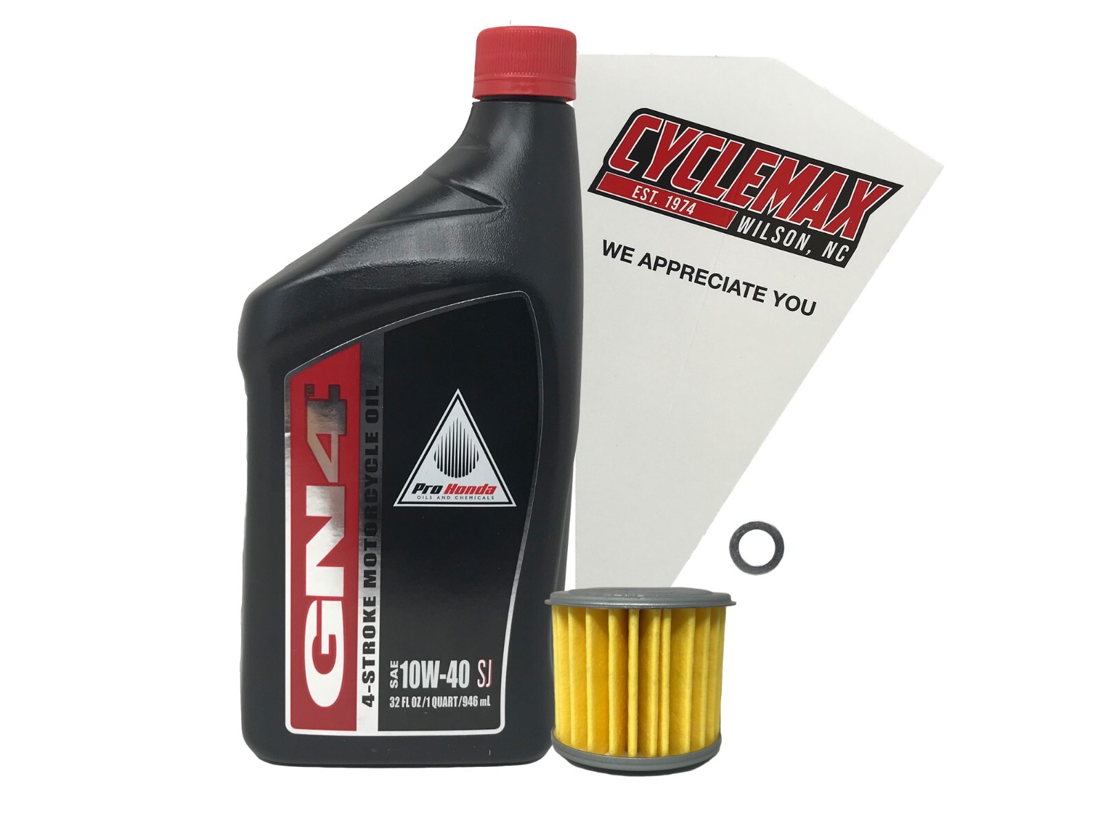 Cyclemax Standard 10W-40 Oil Change Kit fits 2021-2025 Honda Grom 125 Cyclemax Standard 10W-40 Oil Change Kit fits 2021-2025 Honda Grom 125