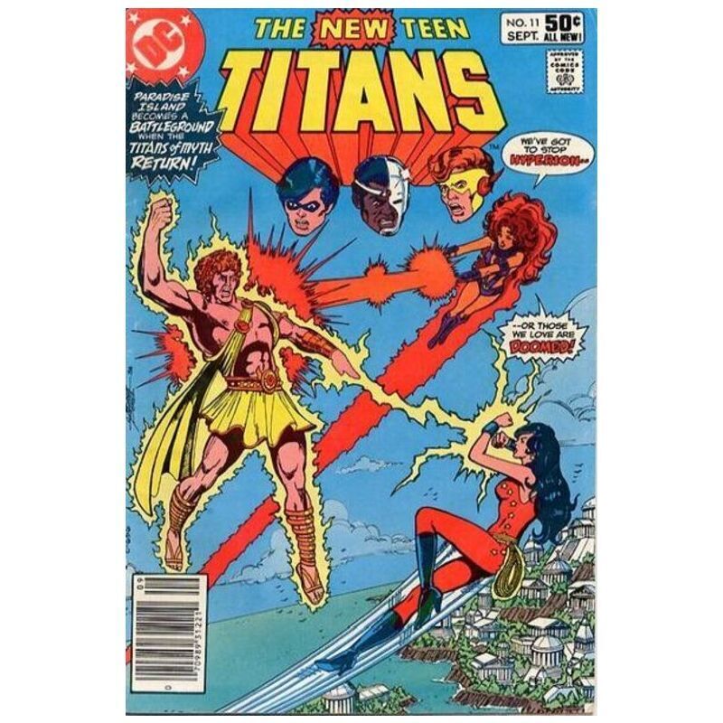 New Teen Titans (1980 series) #11 Newsstand in Fine condition. DC comics [y~