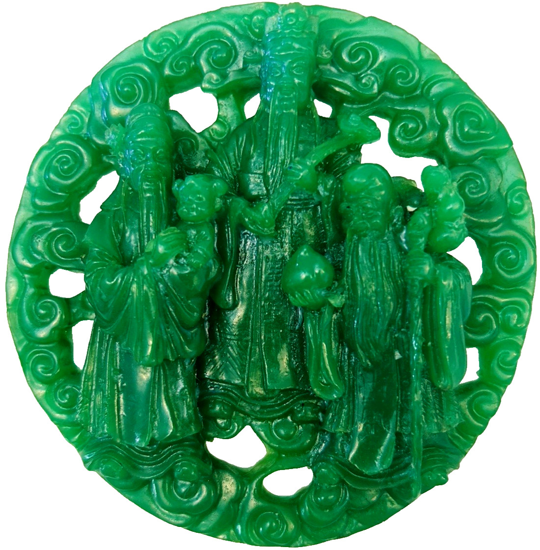 Vtg Chinese Fu Lu Shou Three-Star Gods 4\