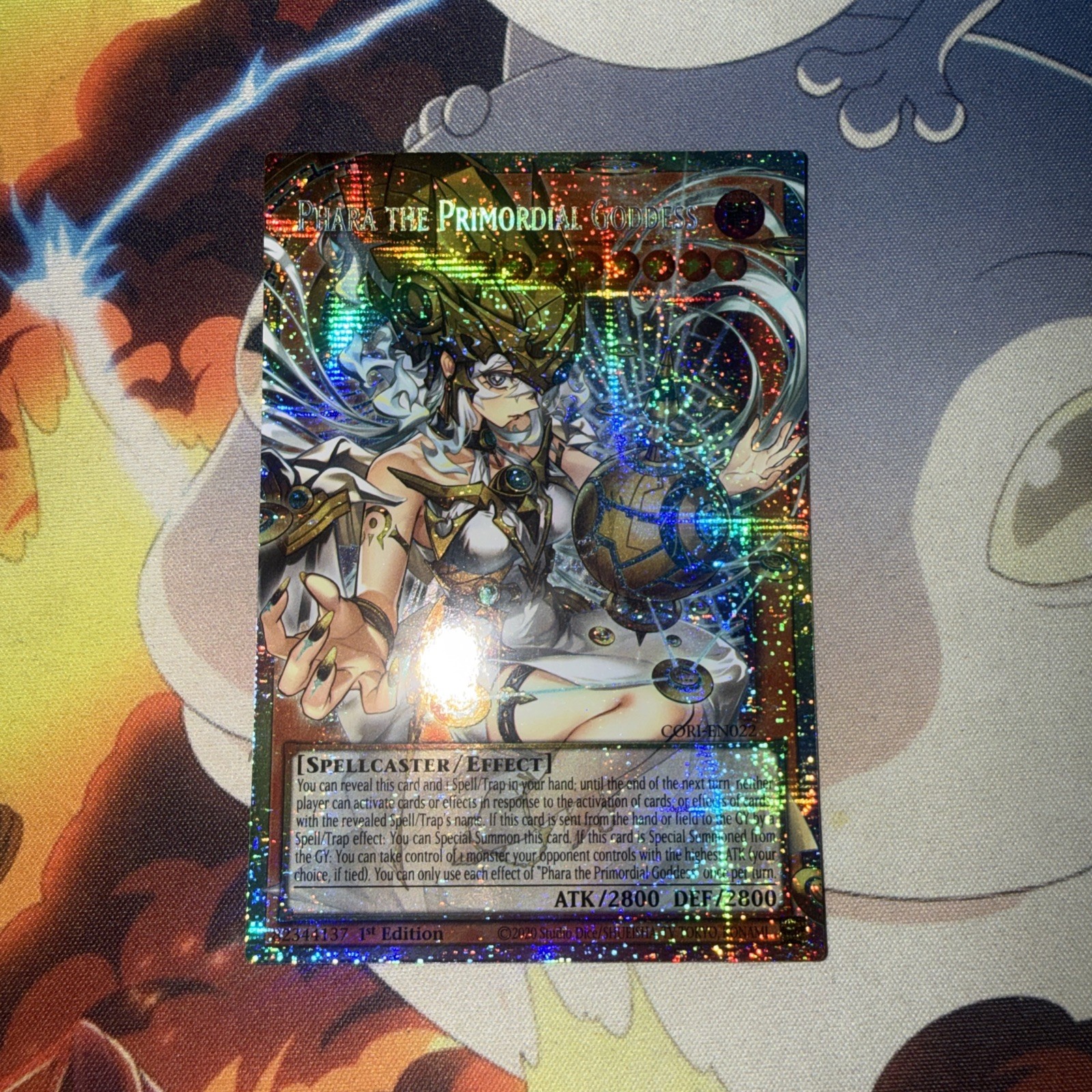 Yu-Gi-Oh Phara the Primordial Goddess OverFrame Starlight Rare CORI-EN022 Yu-Gi-Oh Phara the Primordial Goddess OverFrame Starlight Rare CORI-EN022