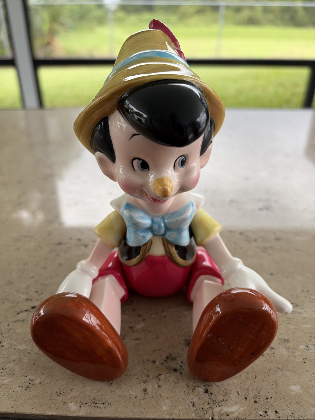 Vintage Schmid Disney Pinocchio Jointed Ceramic Wind Up Musical Music Box Vintage Schmid Disney Pinocchio Jointed Ceramic Wind Up Musical Music Box
