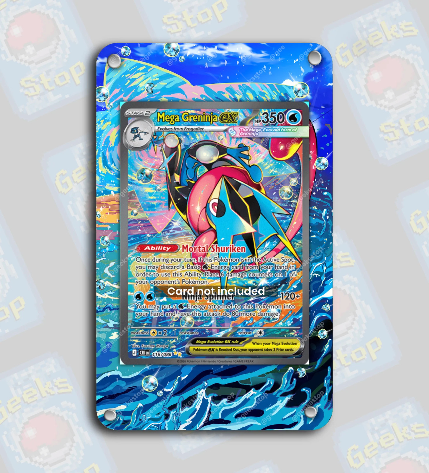 Mega Greninja ex SAR | Extended Art Display Case for Pokemon Card Mega Greninja ex SAR | Extended Art Display Case for Pokemon Card