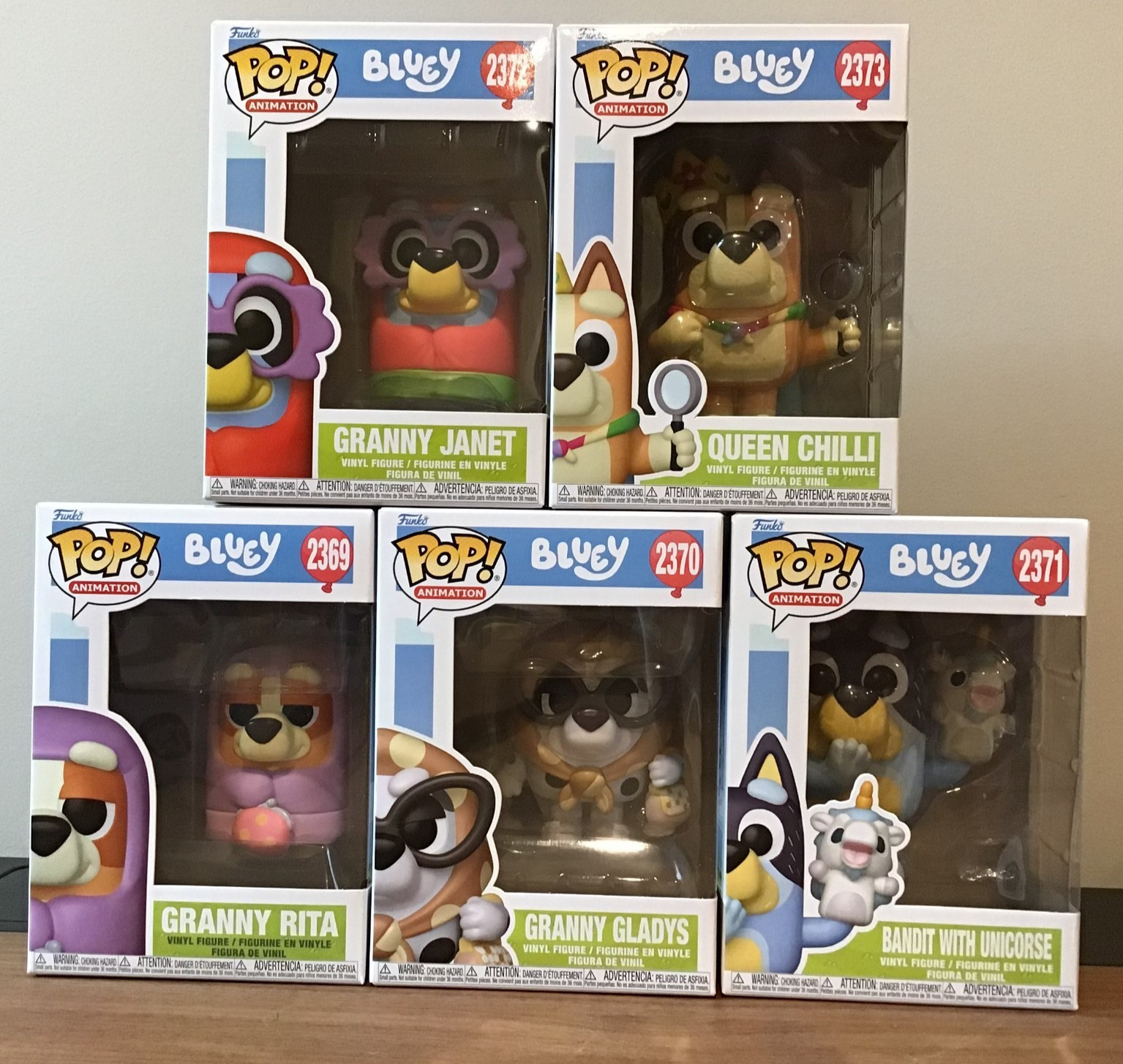 Funko Pop Bluey Funko Pop Vinyl Figure Specialty Series Complete Set of 5
