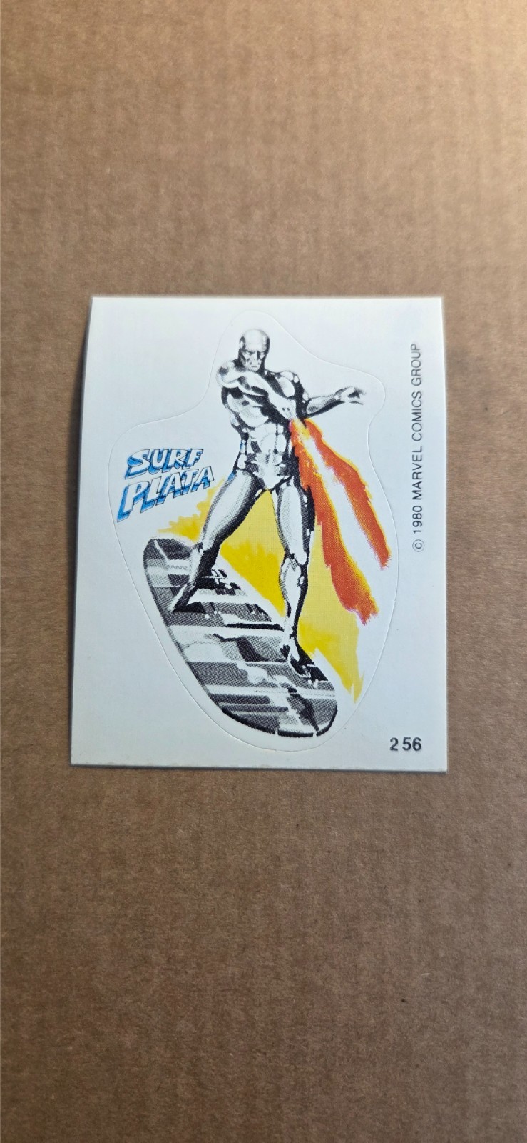 1980 MARVEL COMICS TERRABUSI STICKER SURF PLATA SILVER SURFER #256 NM* 1980 MARVEL COMICS TERRABUSI STICKER SURF PLATA SILVER SURFER #256 NM*