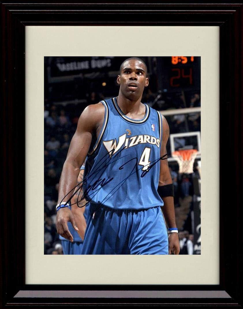 16x20 Framed Antawn Jamison Autograph Replica Print - Walking up The Court -