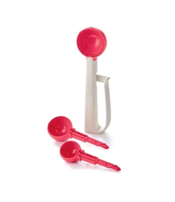 Tupperware Portioning Scoop Set Portion Control Sizes Spoon 4 Piece Set New