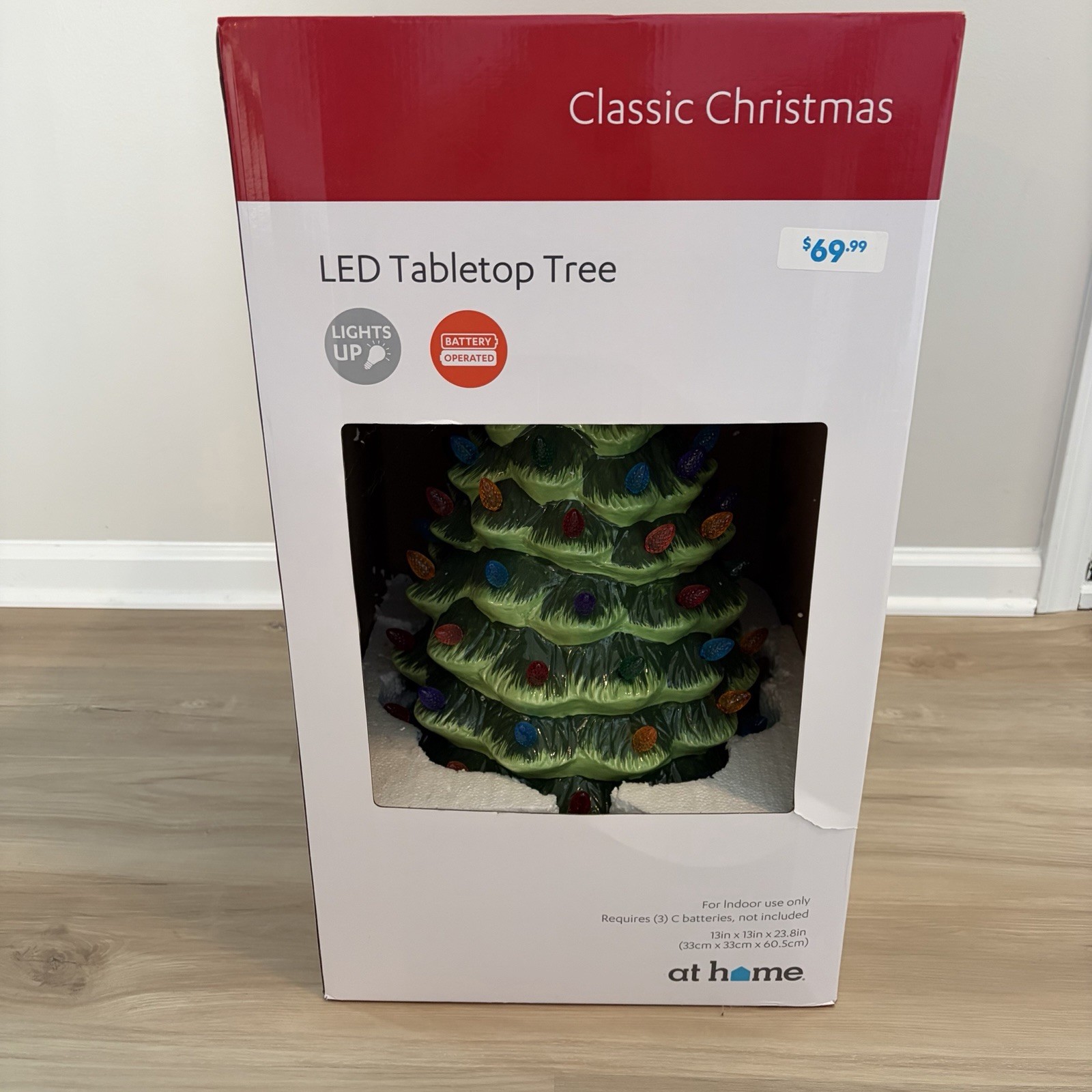 Vintage 24” X Large Ceramic Light Up Christmas Tree W/Box Tabletop Not Working Vintage 24” X Large Ceramic Light Up Christmas Tree W/Box Tabletop Not Working