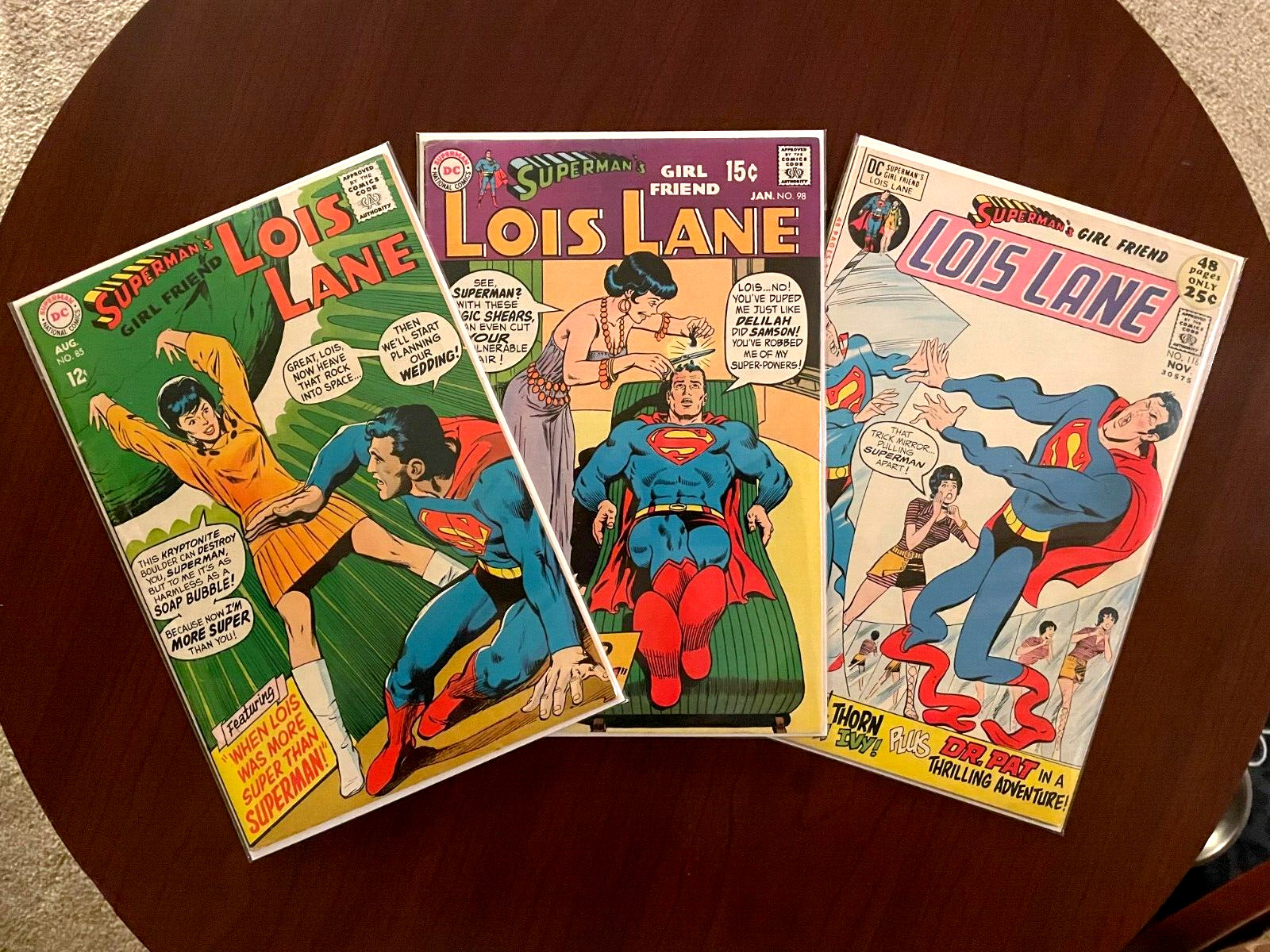 Superman\'s Girlfriend Lois Lane #85 #98 #116 (DC Comics 1968-71) 4th Poison Ivy