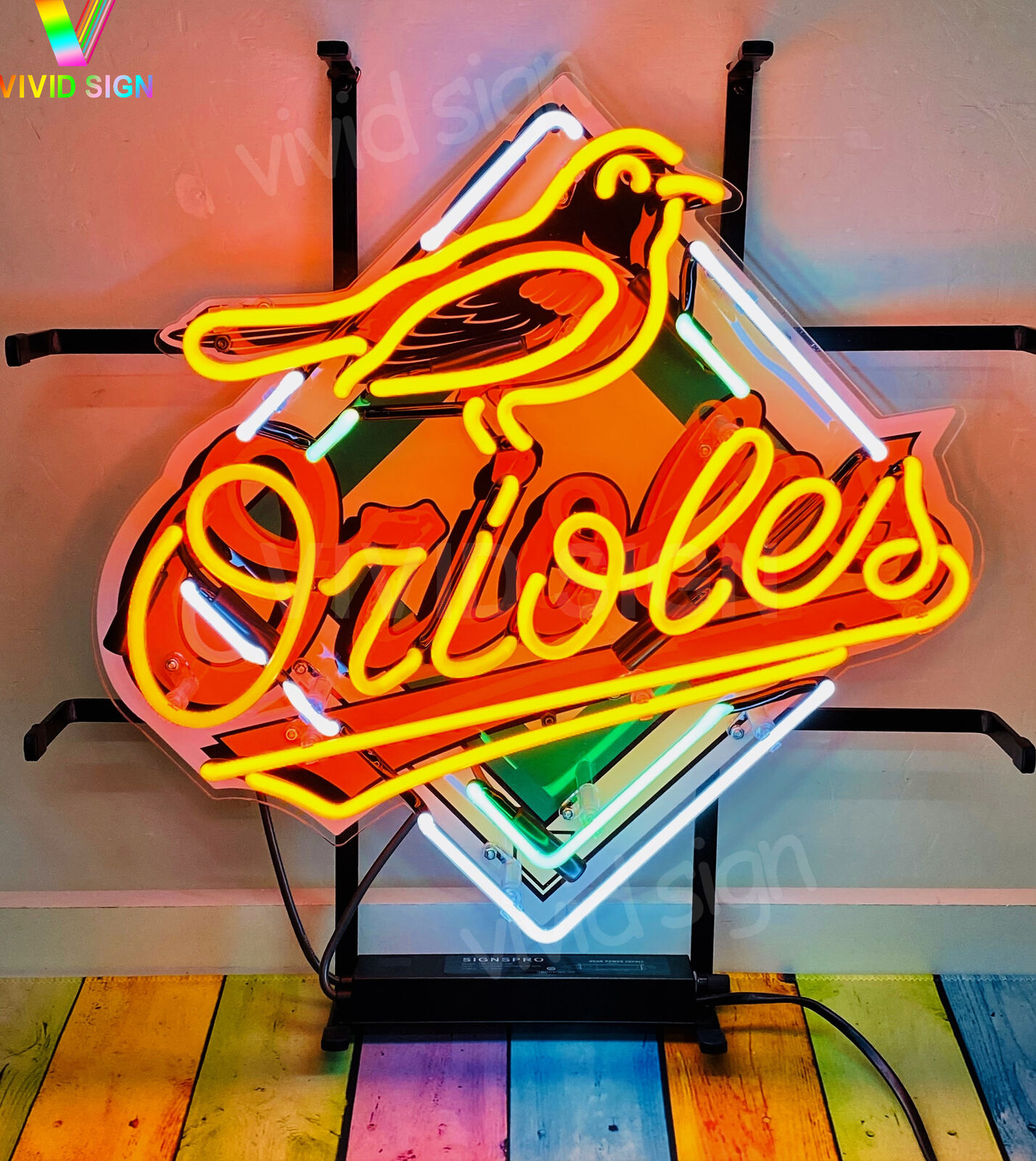 Baltimore Orioles Logo Neon Light Sign Lamp 17\