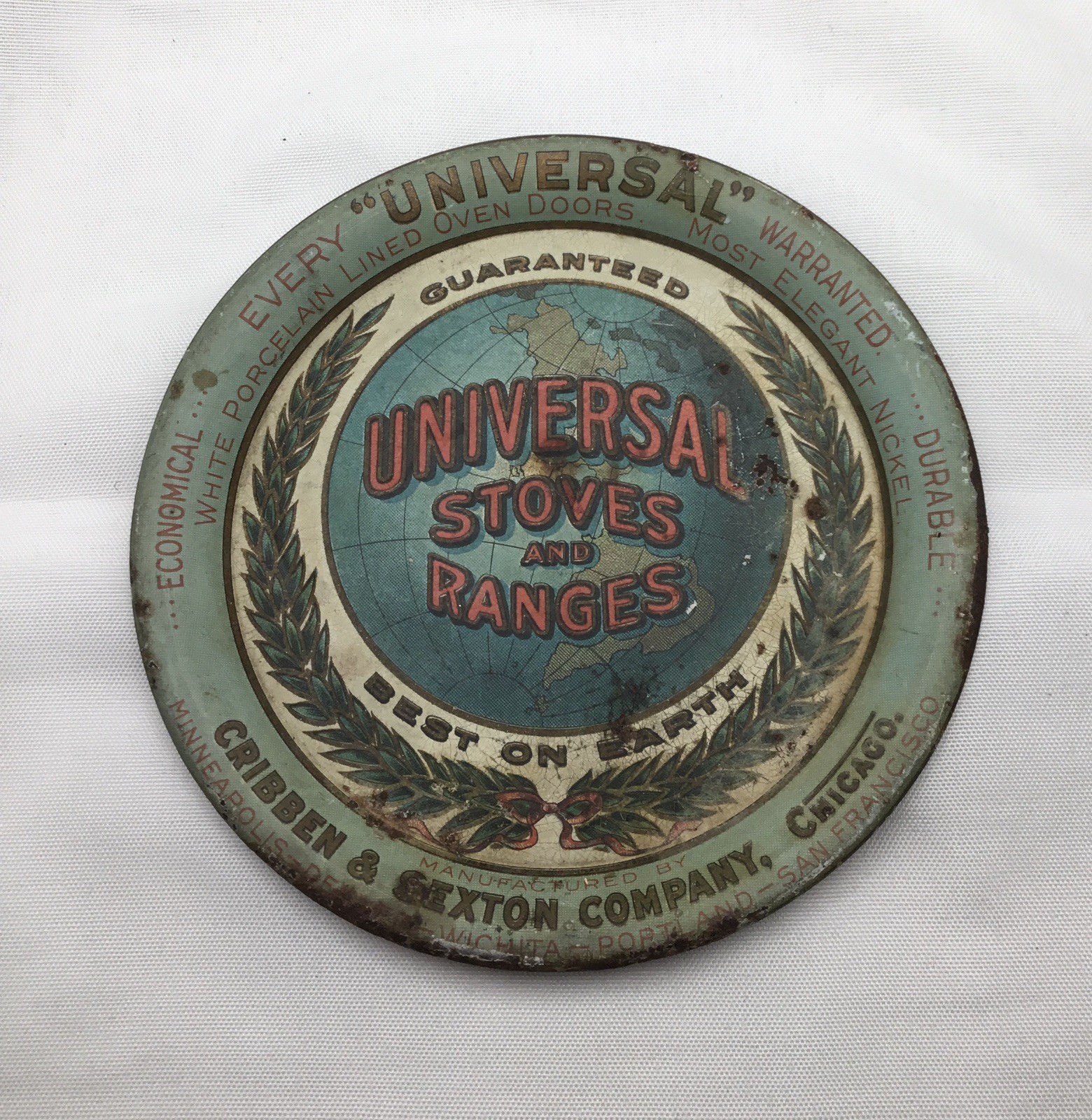 Antique - Universal Stove and Ranges Tin Litho Change/Tip Tray c. 1910-20 Antique - Universal Stove and Ranges Tin Litho Change/Tip Tray c. 1910-20