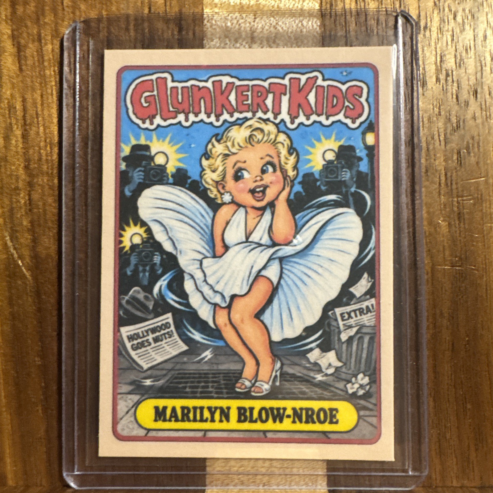 Glunkert Kids Marilyn Monroe Blow-nroe Gpk Parody Art Card Glunkert Kids Marilyn Monroe Blow-nroe Gpk Parody Art Card