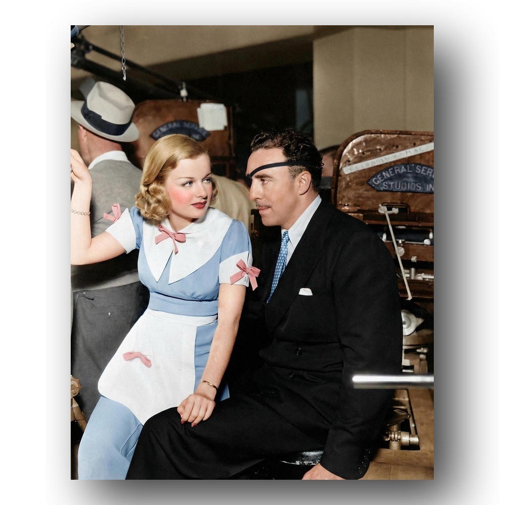 Joan Bennett Raoul Walsh Photo 8x10 Big Brown Eyes 1936 Film Set