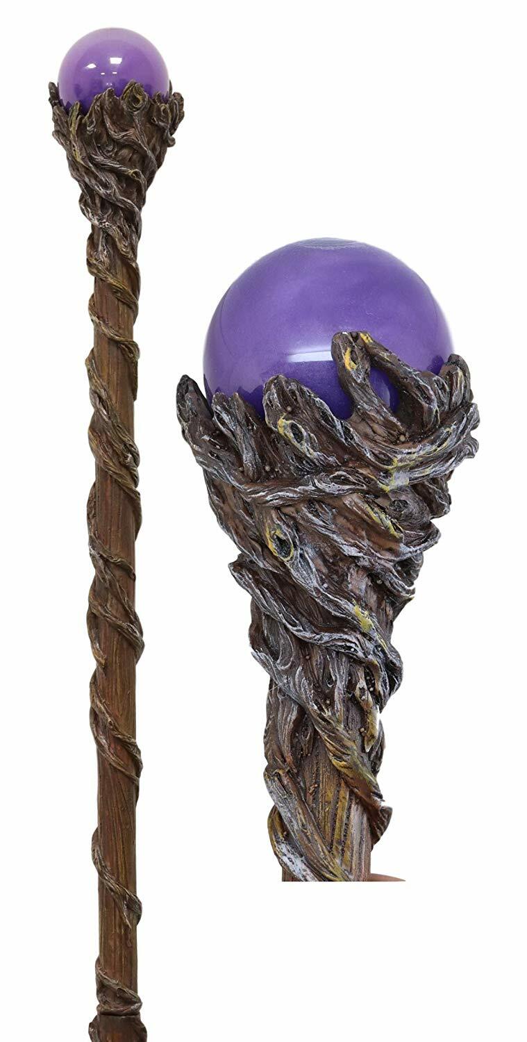 Merlin The Wizard Sorcerer Twisted Vines Staff With Purple Orb Handle 67 Merlin The Wizard Sorcerer Twisted Vines Staff With Purple Orb Handle 67
