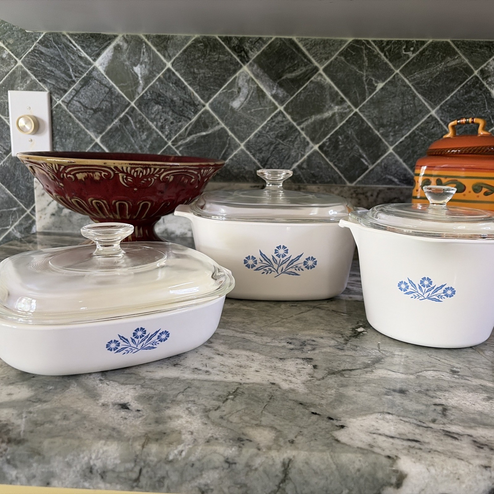 6 Pc Vintage Corning Ware P-55-B Blue Cornflower 1 Qt Saucemaker A-24 Plus 2 6 Pc Vintage Corning Ware P-55-B Blue Cornflower 1 Qt Saucemaker A-24 Plus 2