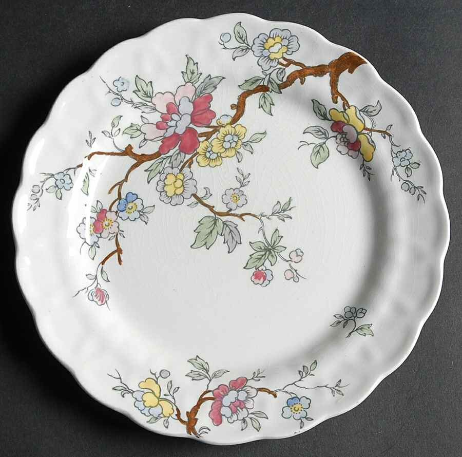 Booths Chinese Tree Salad Plate 37971 Booths Chinese Tree Salad Plate 37971