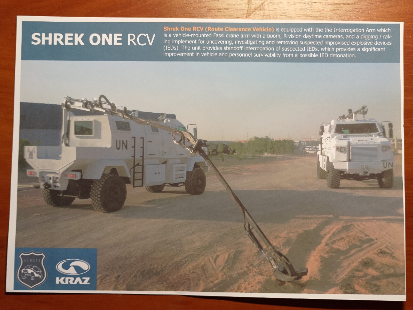 Armored KrAZ Shrek ONE RCV spec sheet Armored KrAZ Shrek ONE RCV spec sheet
