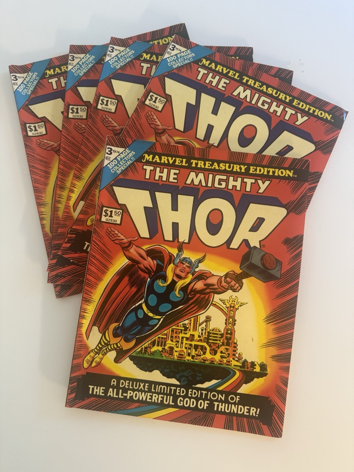 1974 THE MIGHTY THOR Marvel Treasury #3 Jack Kirby / Hercules - Lot of 5 1974 THE MIGHTY THOR Marvel Treasury #3 Jack Kirby / Hercules - Lot of 5