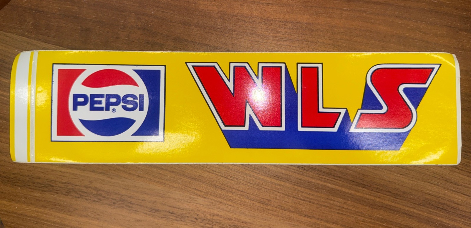 Vintage PEPSI WLS Chicago 890 AM Bumper Sticker Radio Cola Promo 1980s Vintage PEPSI WLS Chicago 890 AM Bumper Sticker Radio Cola Promo 1980s