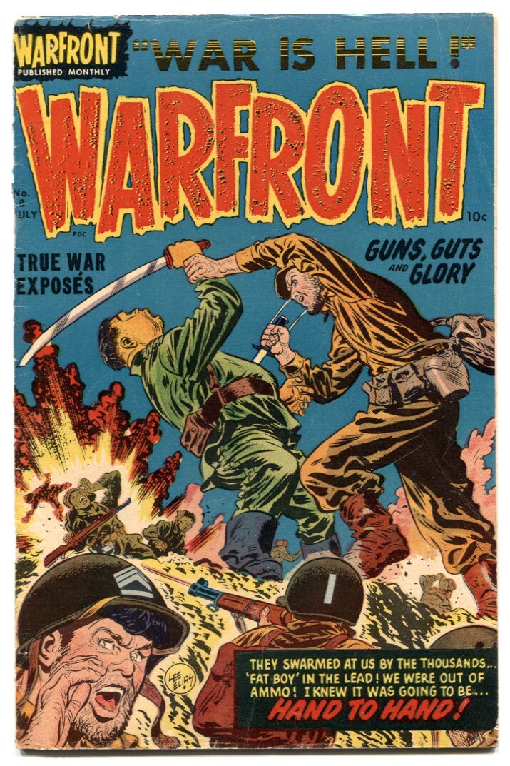 Warfront #8 1952- HAND TO HAND- Golden Age Korean War -FN-