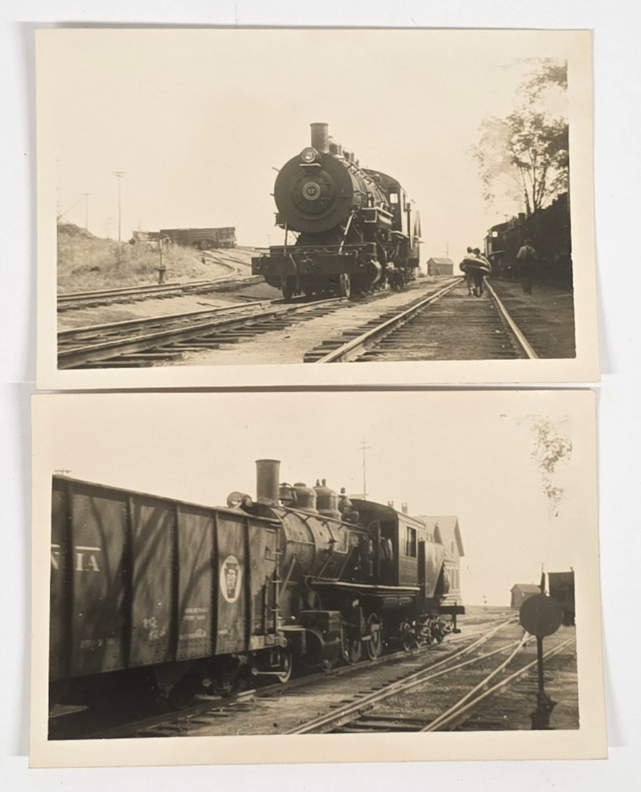 C. 1940s Lake Champlain and Moriah Railroad Steam Locomotive Photo Lot of 2 C. 1940s Lake Champlain and Moriah Railroad Steam Locomotive Photo Lot of 2