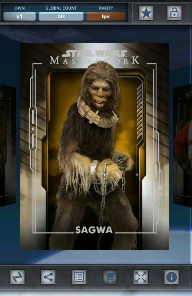 Star Wars Card Trader - Masterwork W4 Epic Gold Base - Sagwa Star Wars Card Trader - Masterwork W4 Epic Gold Base - Sagwa