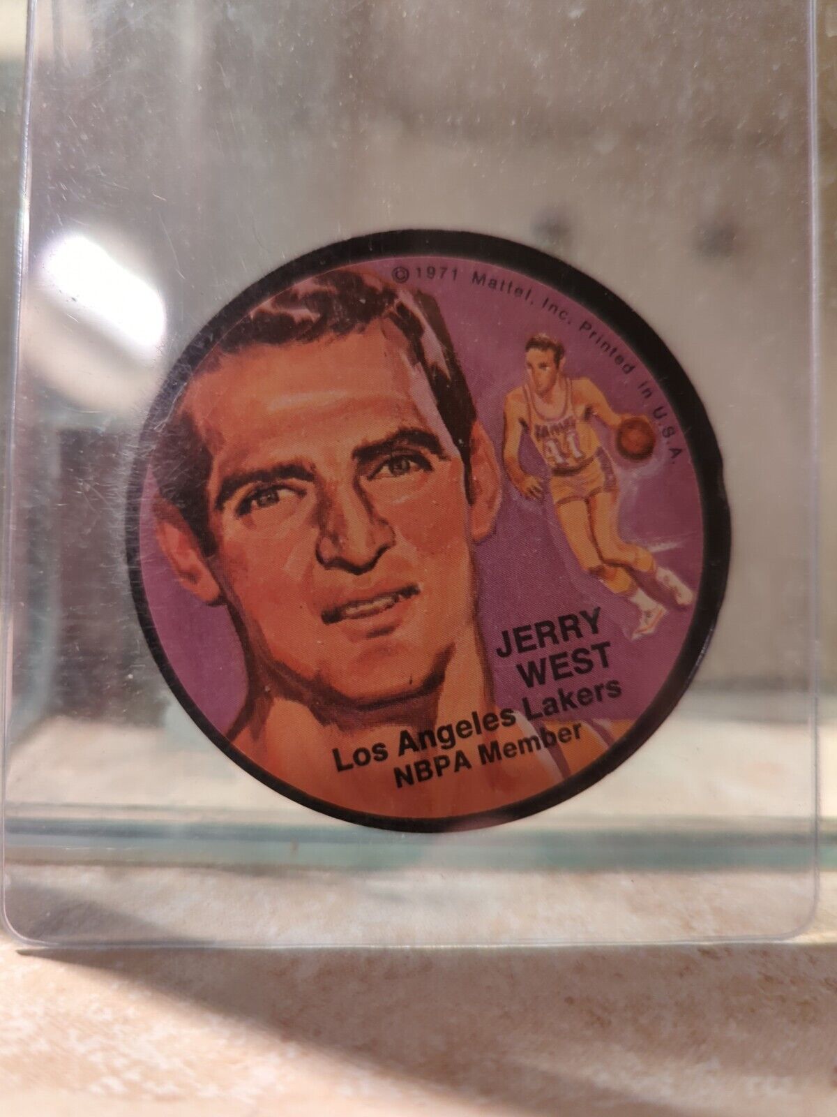1971 Mattel Instant Replay JERRY WEST Los Angeles Lakers Virginia Old WVU Rare 