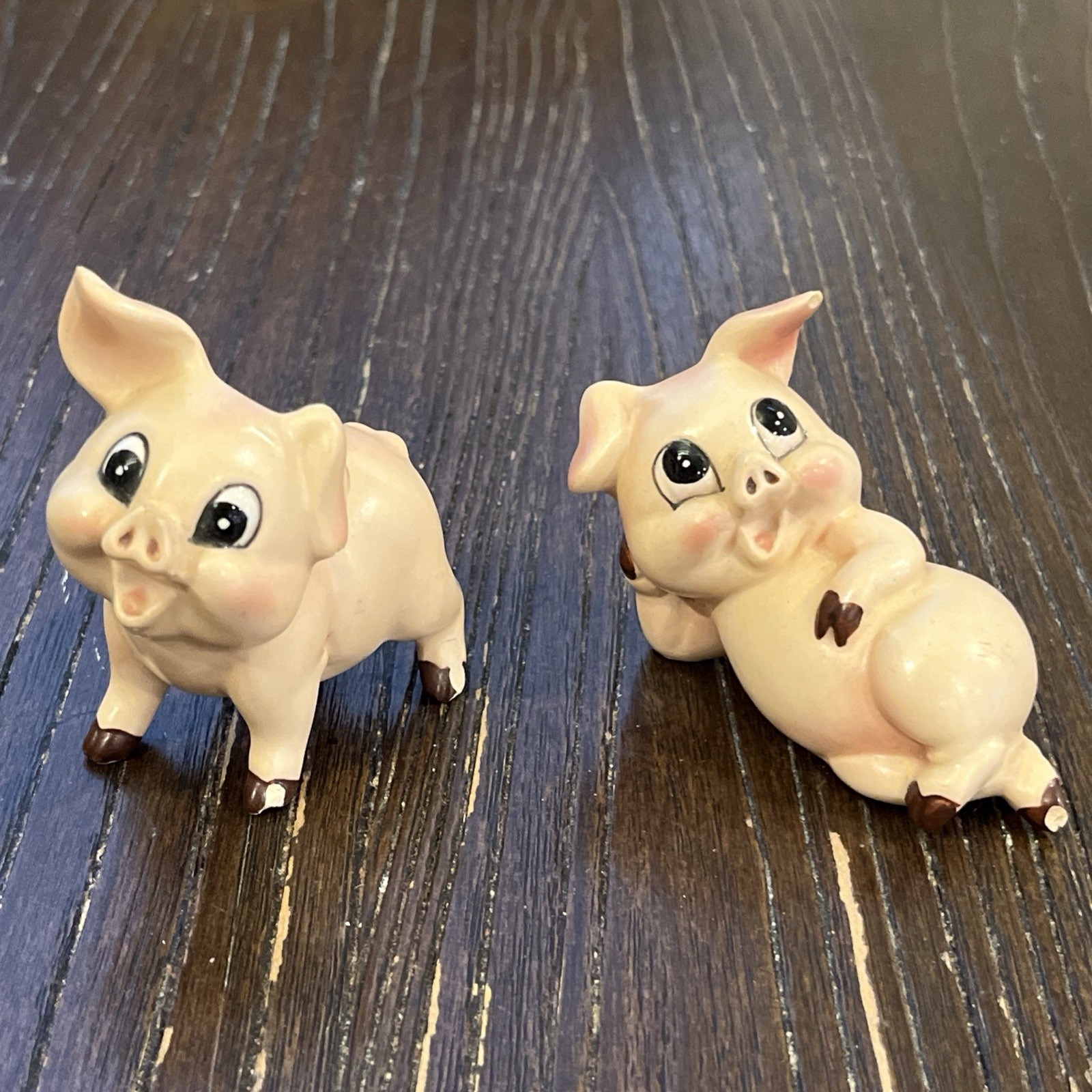 2 Vtg Ceramic Anthropomorphic Pig Figurines Japan Farm Animal Piglet Ranch Set 2 Vtg Ceramic Anthropomorphic Pig Figurines Japan Farm Animal Piglet Ranch Set