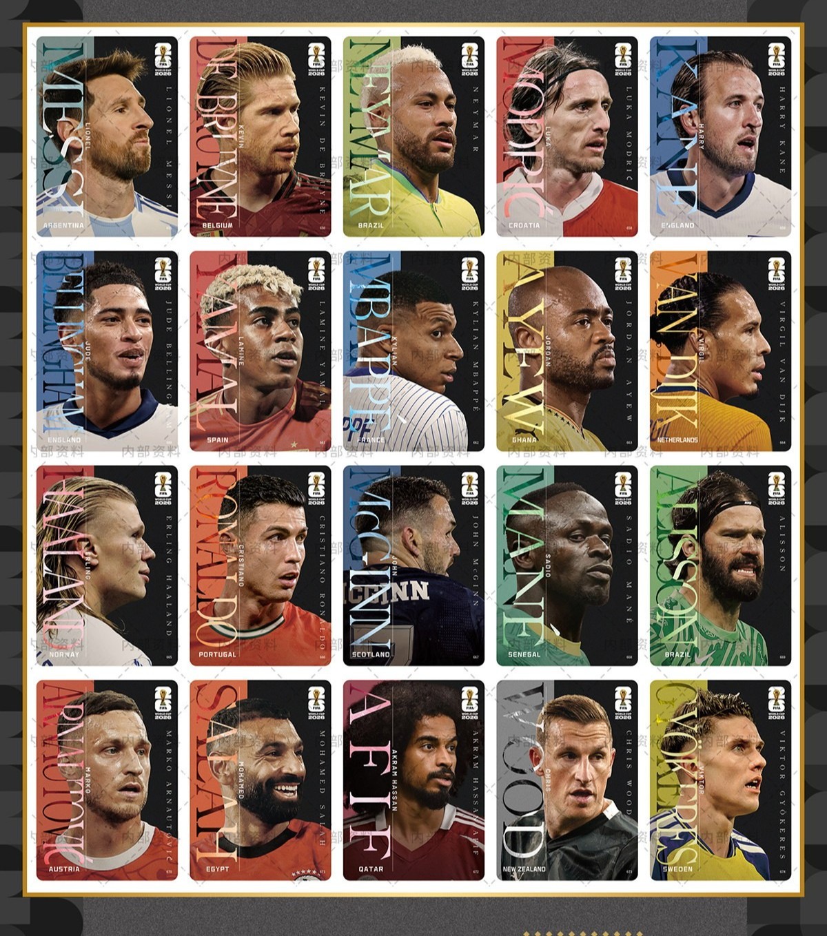 Panini Kayou 2026 FWC26 The Legend Card Set Lot of 20 Messi Ronaldo Mbappe