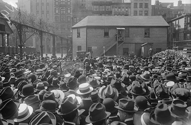 Emma Goldman American anarchist standing a car speaks about bi- 1916 Old Photo Emma Goldman American anarchist standing a car speaks about bi- 1916 Old Photo