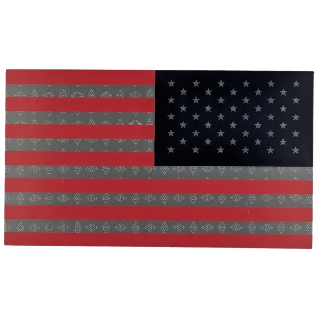 Infrared Reverse American Flag Patch; Full Color Hook Fastener Tactical IR Patch Infrared Reverse American Flag Patch; Full Color Hook Fastener Tactical IR Patch