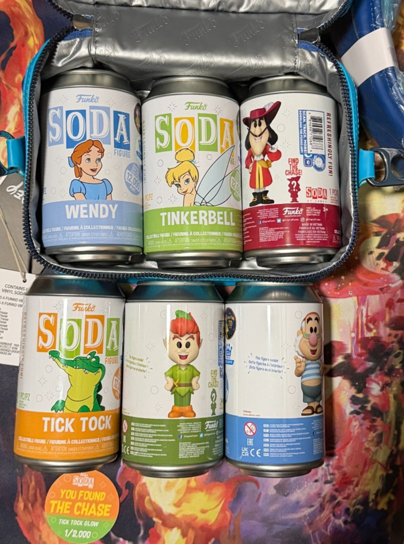 Funko Soda Disney's Peter Pan Cooler Bag w/ 6 Cans (Tick Tock Glow Chase) Funko Soda Disney's Peter Pan Cooler Bag w/ 6 Cans (Tick Tock Glow Chase)