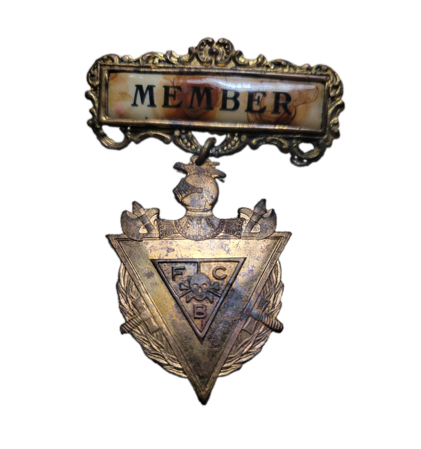 Antique Knights of Pythias fraternal medal member Supreme Lodge Pin Brooch 