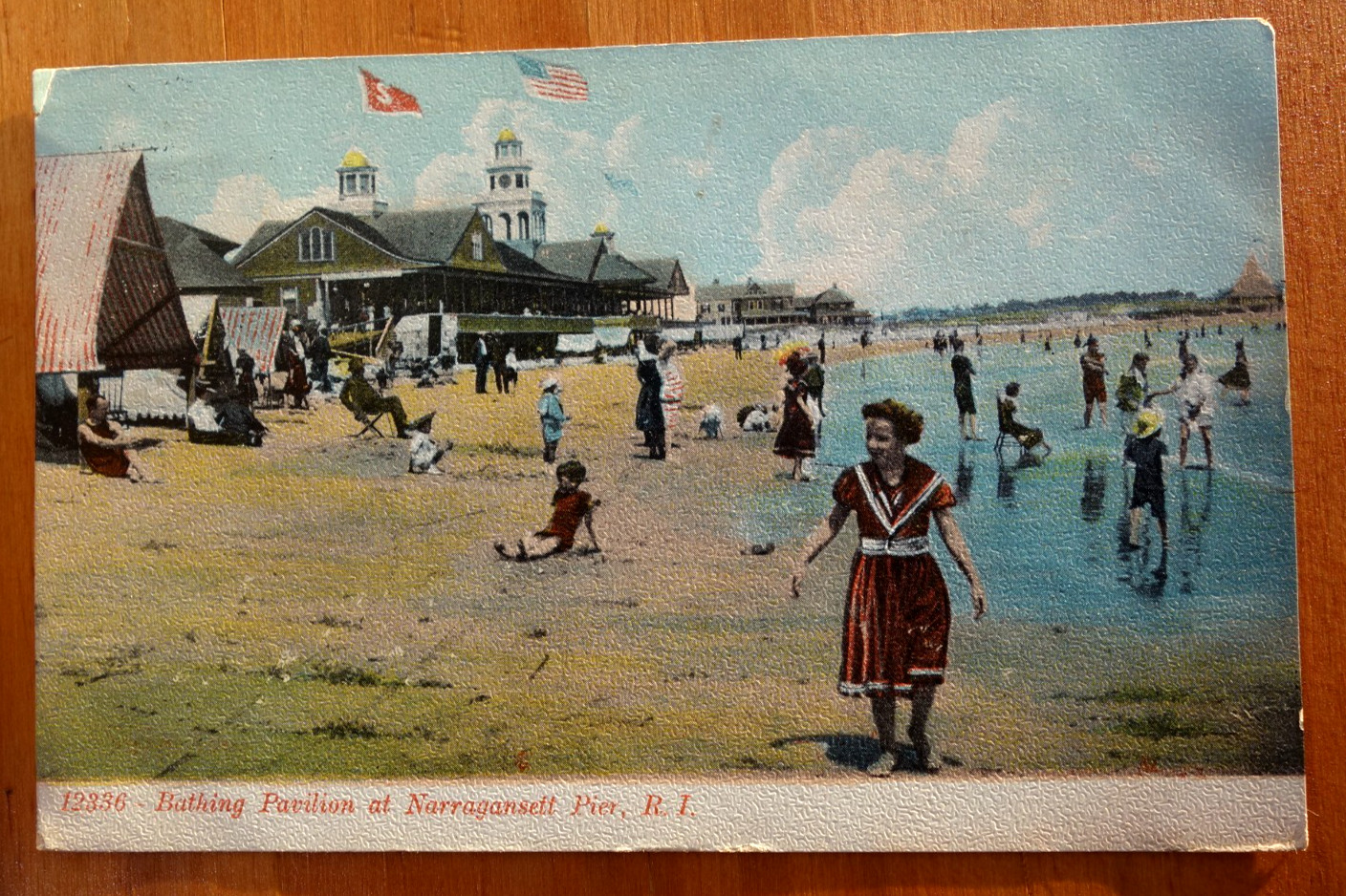 Bathing Pavilion at Narragansett Pier RI postcard p/u 1908 Bathing Pavilion at Narragansett Pier RI postcard p/u 1908