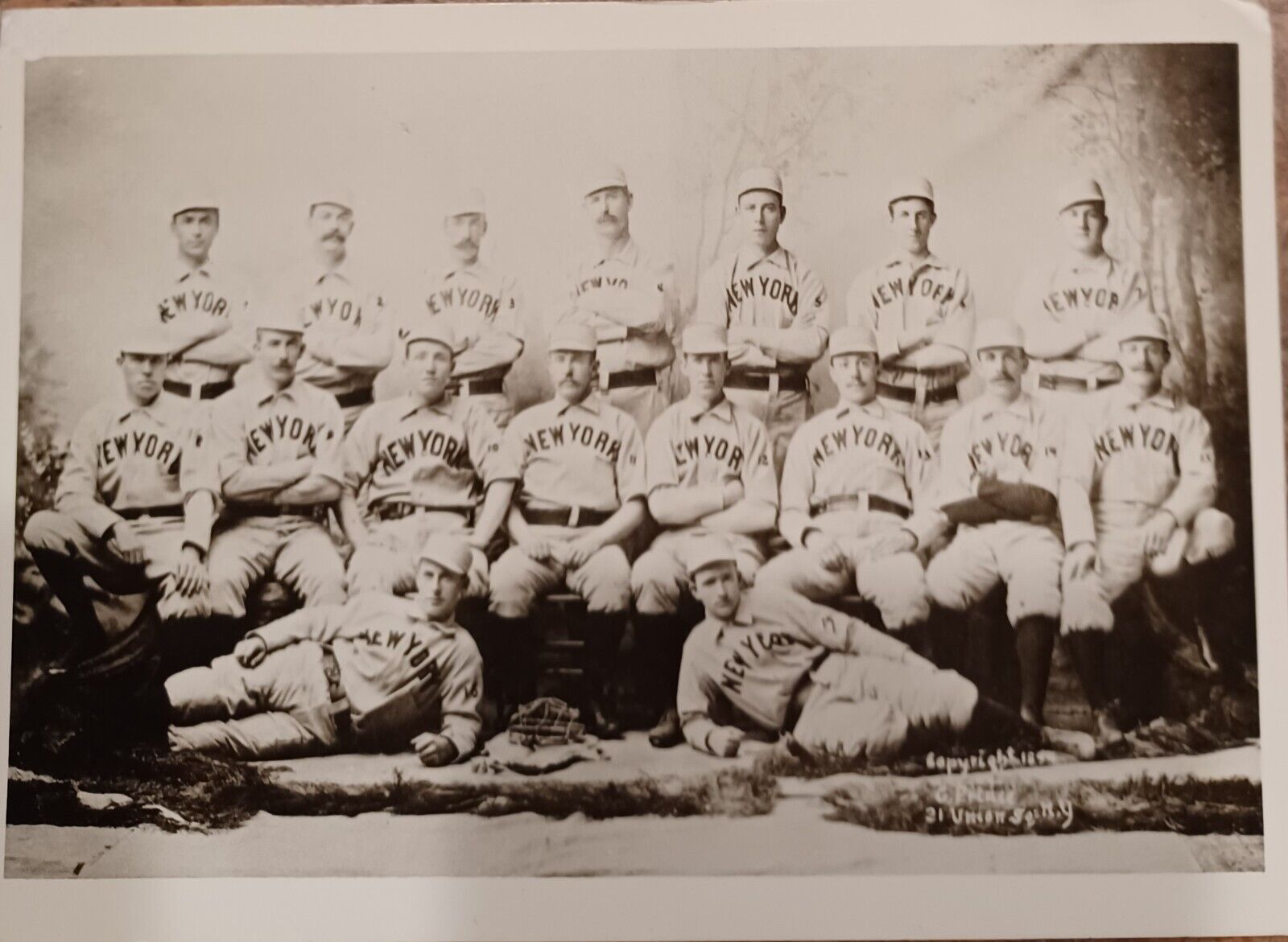 1894 Postcard, New York Baseball team (NY Giants) real photograph