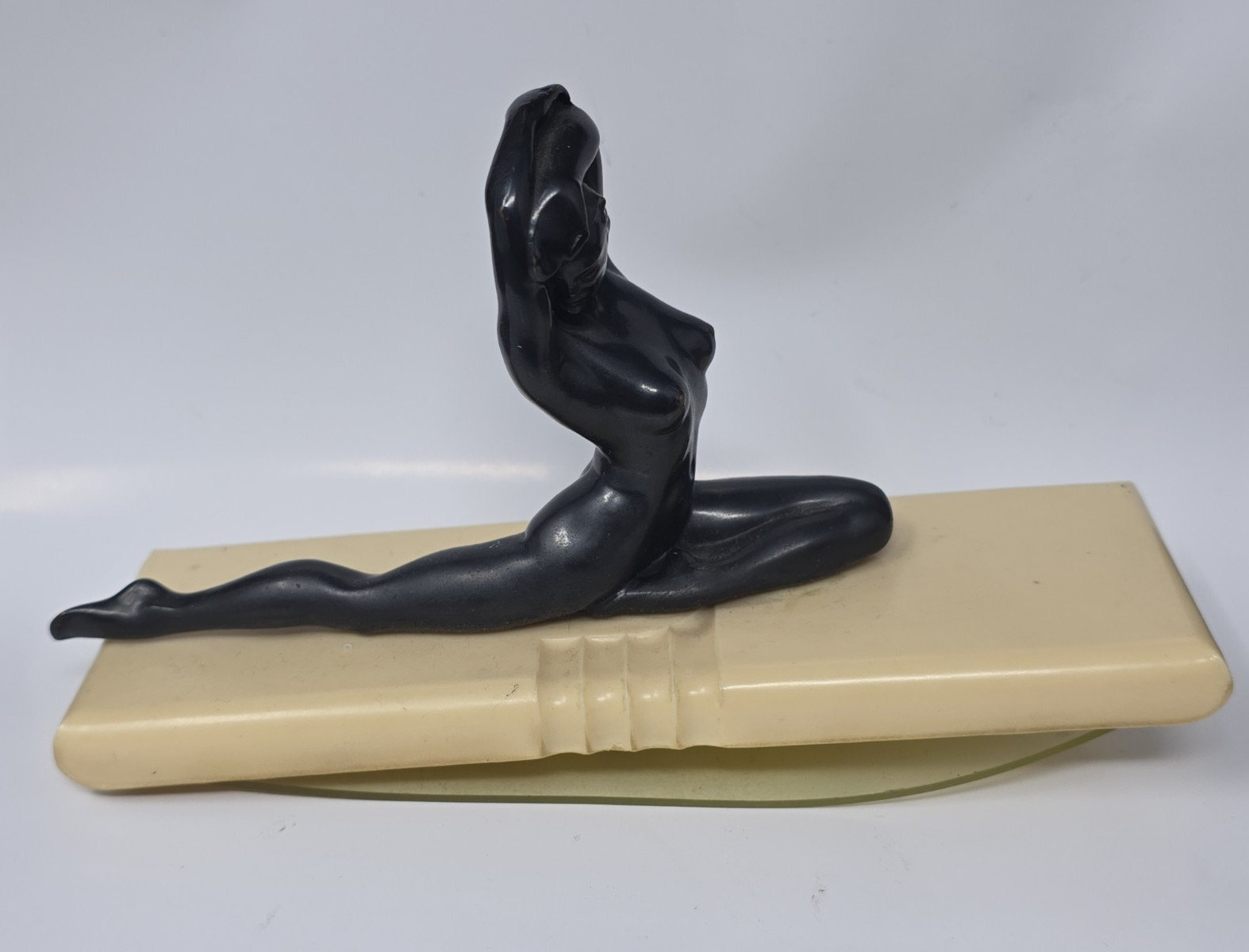 Ferriot Brothers Art Deco Figural Ink Blotter – Bakelite with Molded Inscription