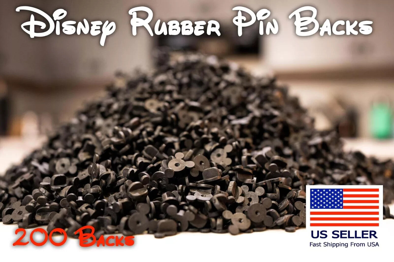 DISNEY'S RUBBER PIN BACKS PACK OF 200 MICKEY MOUSE BACKS PIN BACKS - USA SELLER DISNEY'S RUBBER PIN BACKS PACK OF 200 MICKEY MOUSE BACKS PIN BACKS - USA SELLER