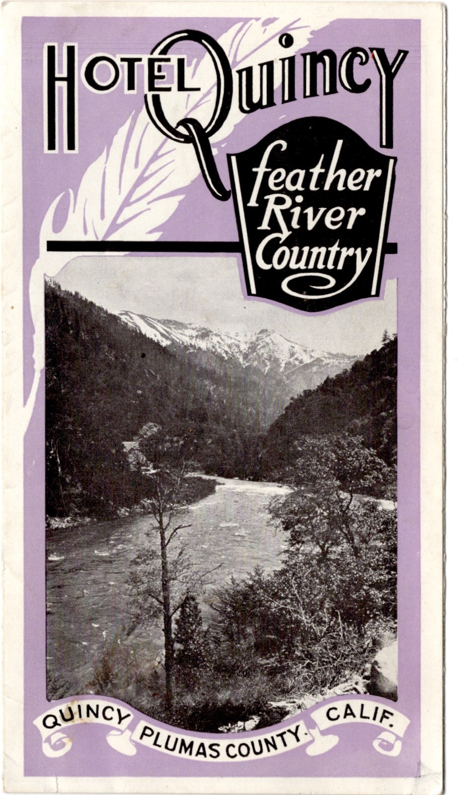 Vintage 1940s HOTEL QUINCY Trifold Promo Flyer, Quincy California. Vintage 1940s HOTEL QUINCY Trifold Promo Flyer, Quincy California.