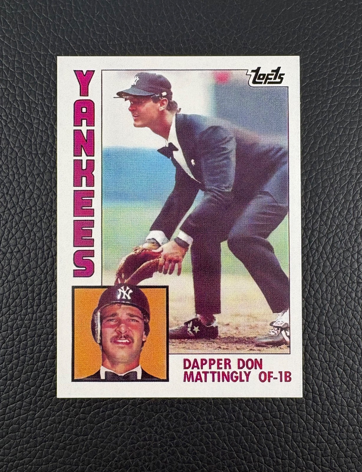 NEW Dapper Don Mattingly 1984 Rookie Art Card baseball card artwork Card Stock NEW Dapper Don Mattingly 1984 Rookie Art Card baseball card artwork Card Stock