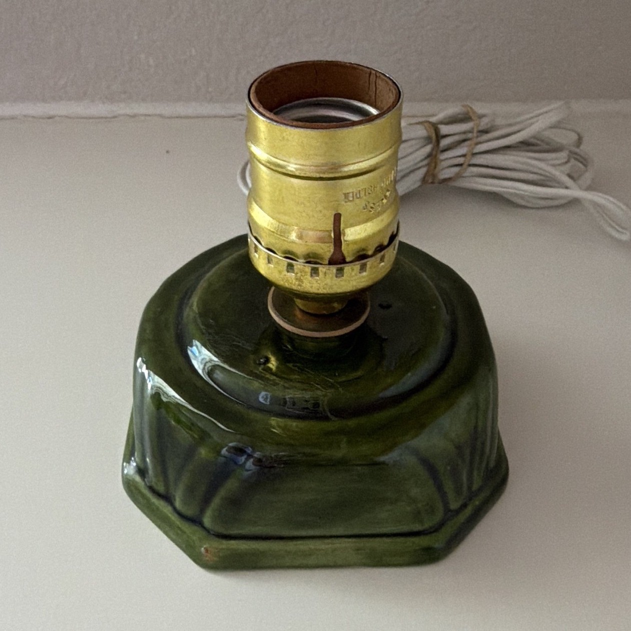 Vintage Holland Mold Ceramic Christmas Tree Replacement Base Green Wired Works Vintage Holland Mold Ceramic Christmas Tree Replacement Base Green Wired Works