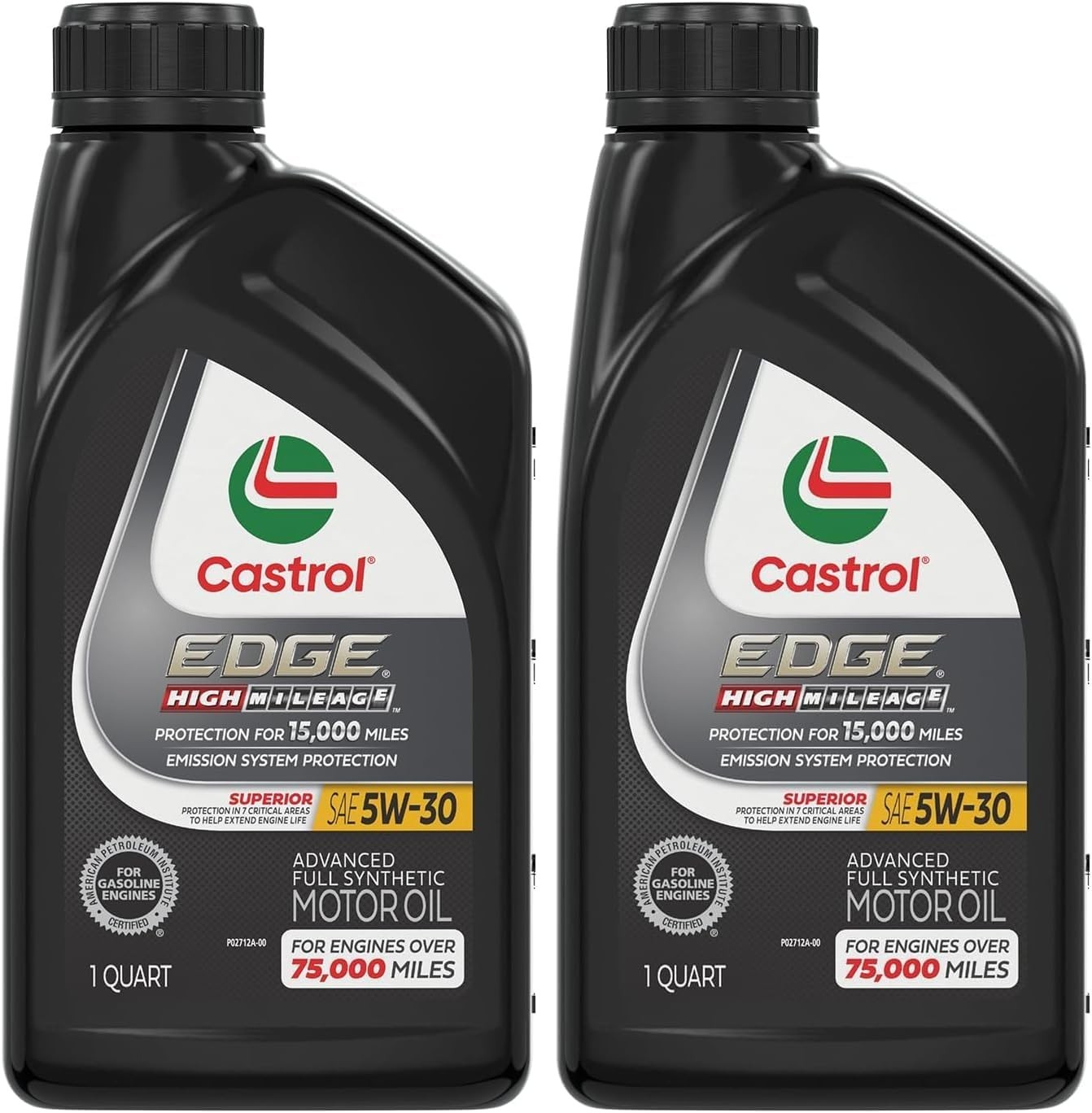 Castrol Edge High Mileage 5W-30 Advanced Full Synthetic Motor Oil, 1 Quart (Pack Castrol Edge High Mileage 5W-30 Advanced Full Synthetic Motor Oil, 1 Quart (Pack