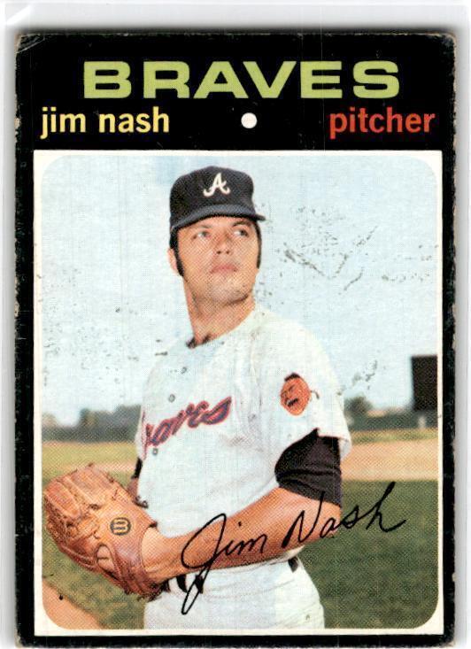1971 Topps #306a Jim Nash Atlanta Braves