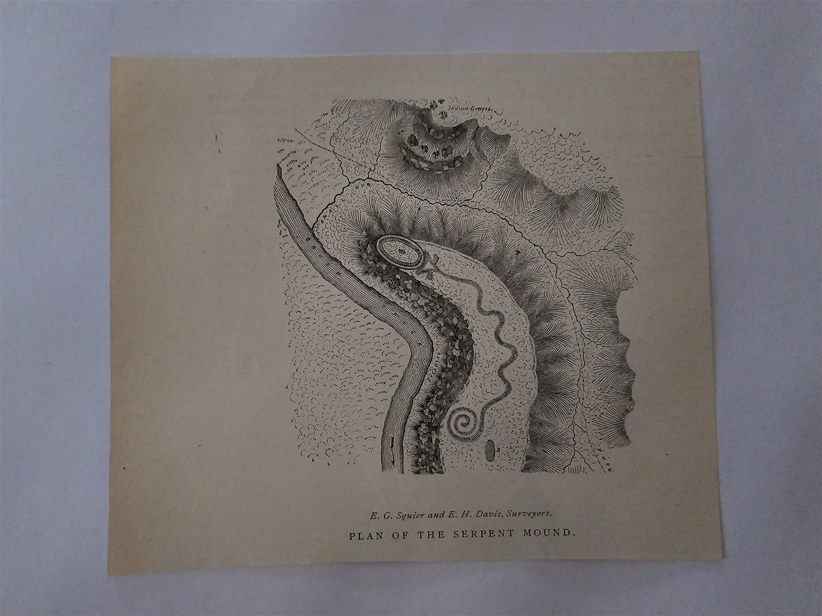 Plan of the Serpent Mound 1900 Ohio Krehbiel Map