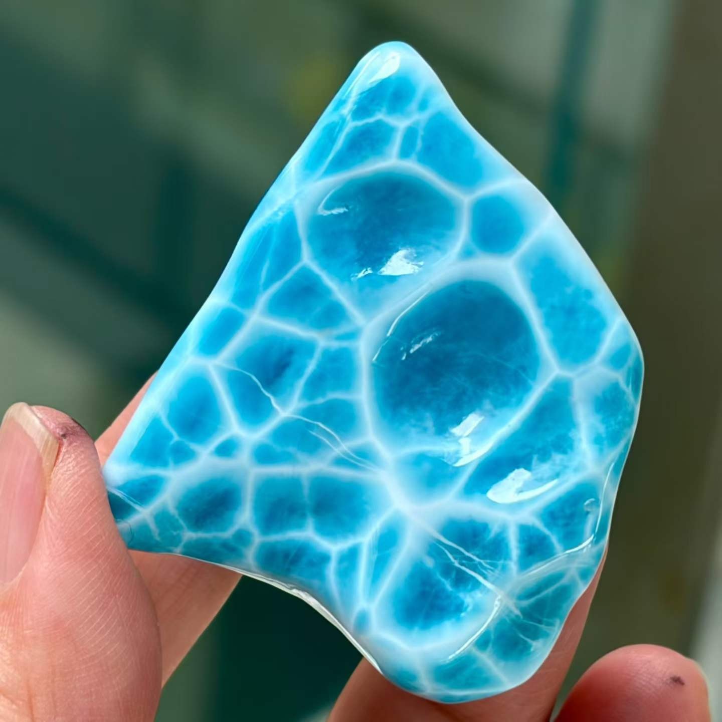39g Natural larimar Raw Quartz Crystal Mineral Specimen gem Reiki energy