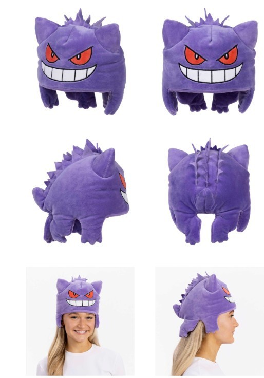 Pokemon Gengar Partner Plush Hat Adult One Size Pokemon Center Original NWT Pokemon Gengar Partner Plush Hat Adult One Size Pokemon Center Original NWT