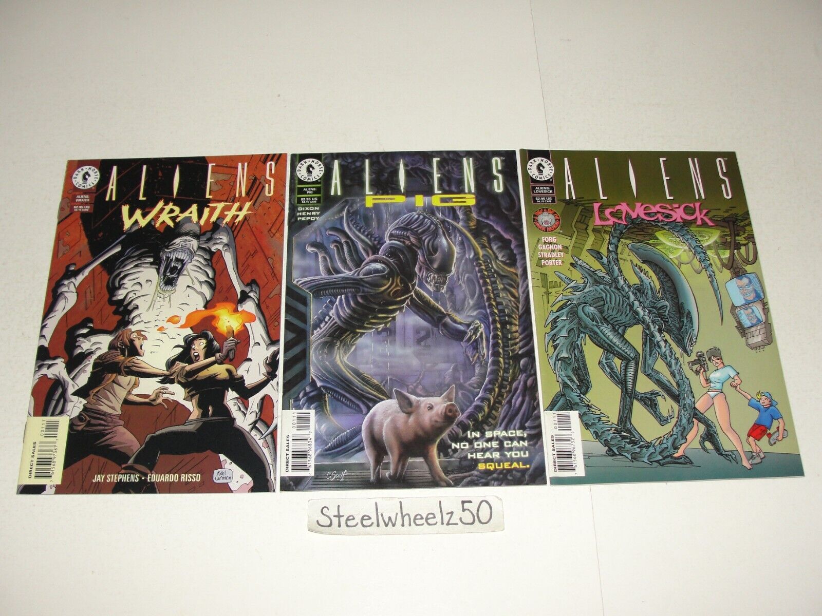 Aliens 3 1-Shot Comic Lot Dark Horse 1996 1997 1998 Wraith Pig Lovesick Dixon