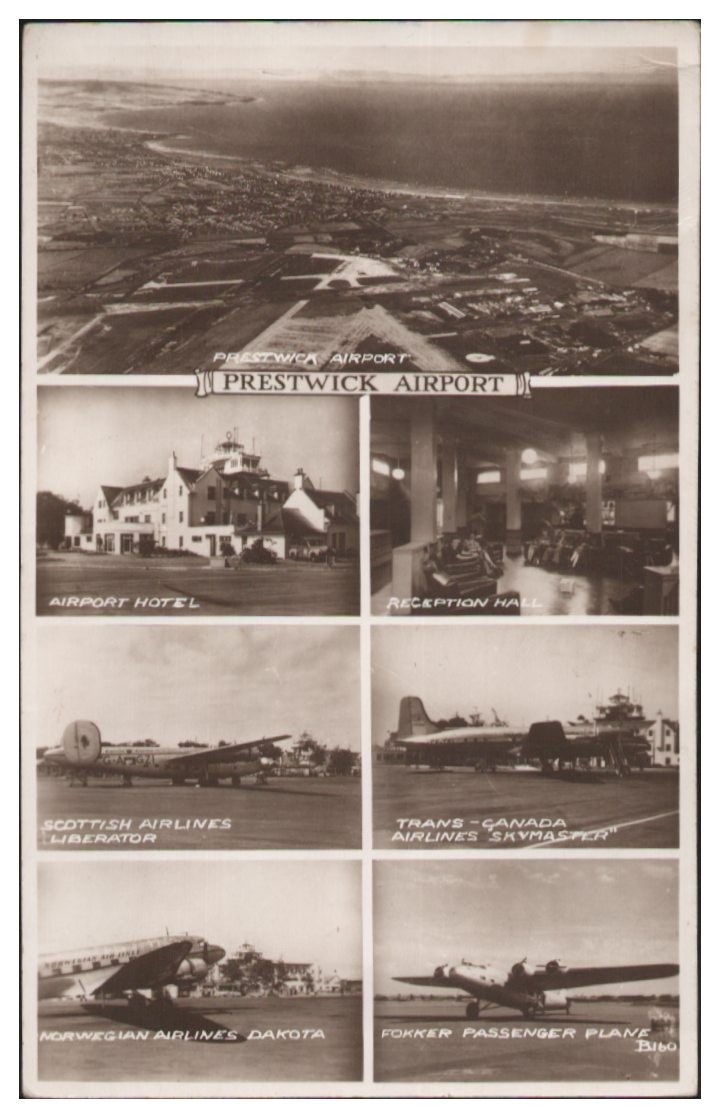 XX2472 / Prestwick Airport Airport Aircraft Photo Postcard 1960 Great Britain XX2472 / Prestwick Airport Airport Aircraft Photo Postcard 1960 Great Britain