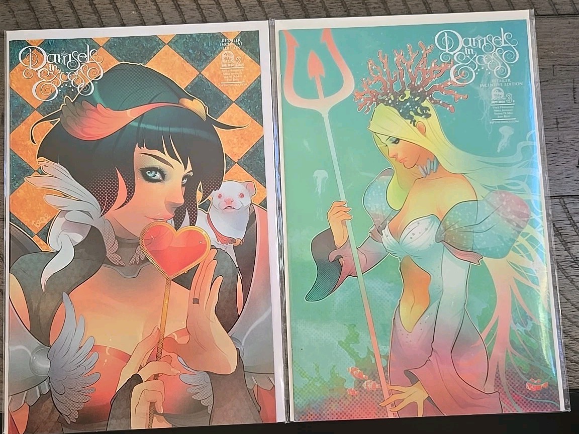 DAMSELS IN EXCESS #2&3 ELIZABETH TORQUE VARIANT COVERS C 2014 aspen comics DAMSELS IN EXCESS #2&3 ELIZABETH TORQUE VARIANT COVERS C 2014 aspen comics
