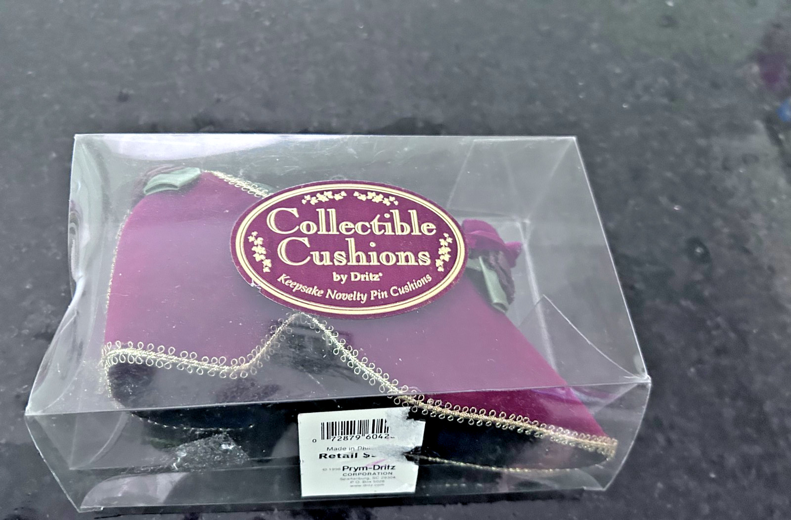 Vintage Dritz Collectible Shoe Pin Cushion NIP Victorian Style Vintage Dritz Collectible Shoe Pin Cushion NIP Victorian Style