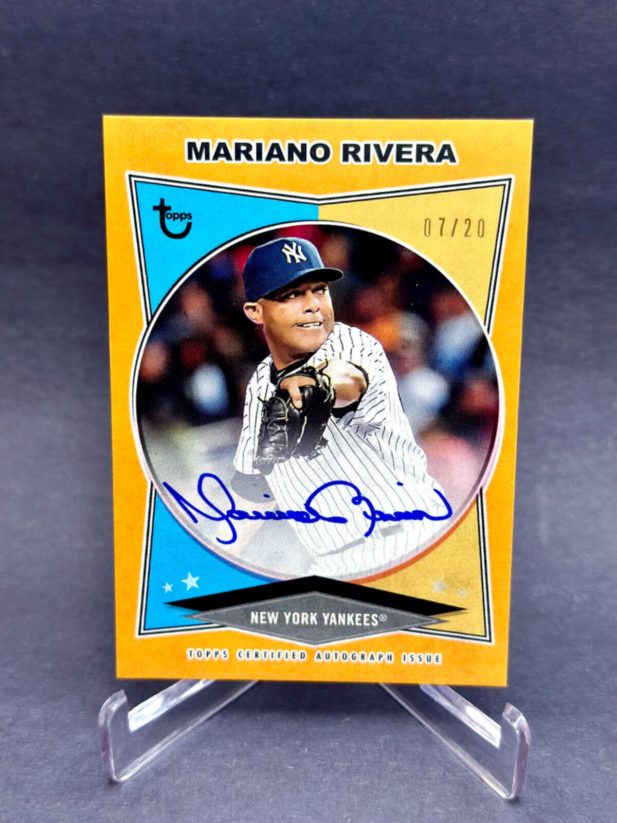 Mariano Rivera #/20 Auto 2023 Topps Brooklyn Collection Orange AC-MR Yankees HOF