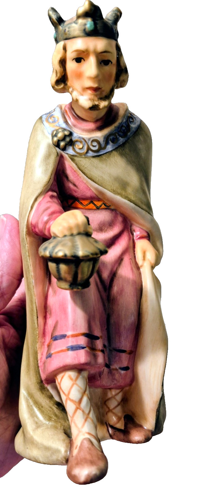 Vintage Goebel Porcelain Nativity King Stooping Figurine 1960s Wiseman Sighed Vintage Goebel Porcelain Nativity King Stooping Figurine 1960s Wiseman Sighed